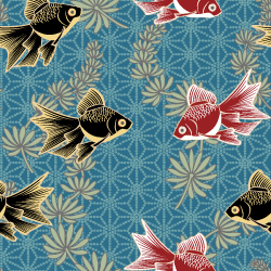 金魚文様 の解説と壁紙 背景用のパターンgif素材 粋屋 日本の伝統文様と伝統色